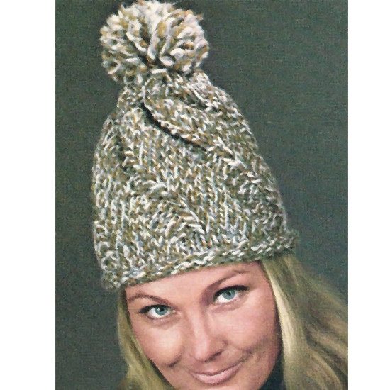 Tall Beanie Hat PDF Knitting Pattern 