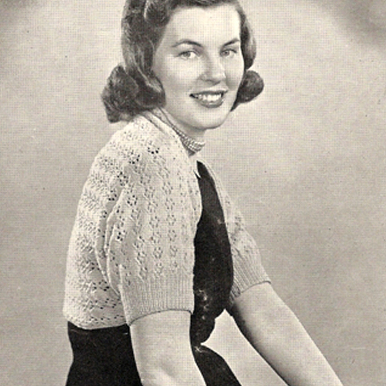 Vintage Knit Short Sleeve Shrug