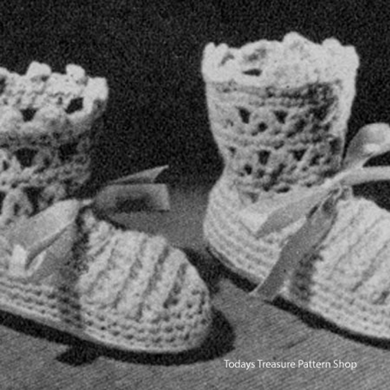 vintage crochet baby booties pattern
