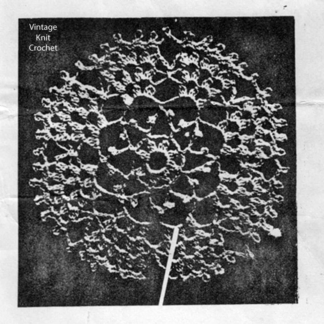 Crocheted Flower Medallion Pattern, Chrysanthemum