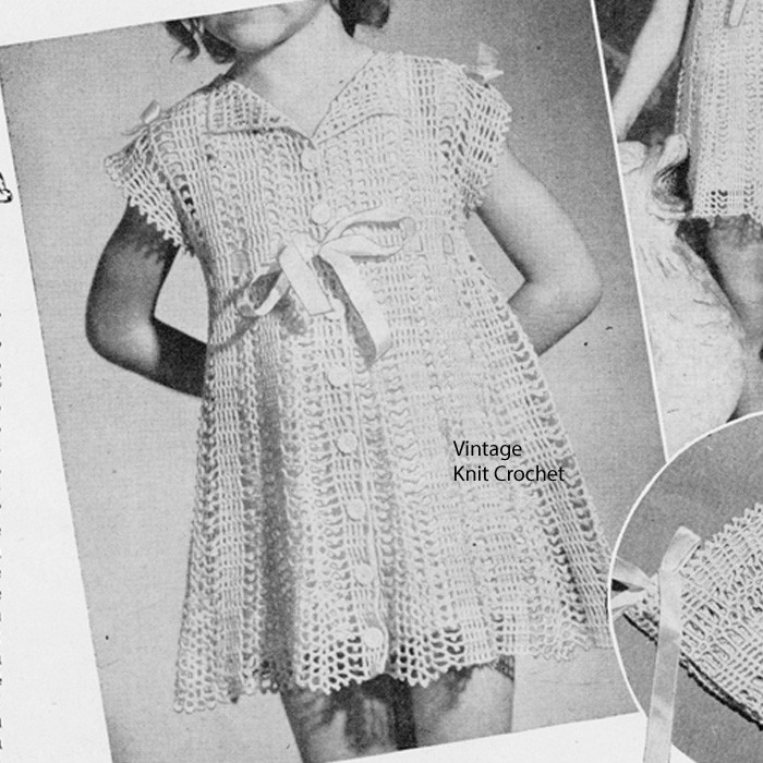 Girls Crochet Party Dress Pattern