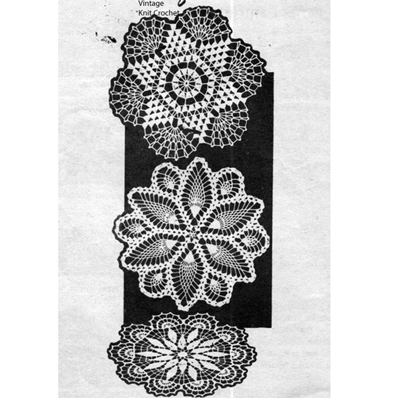 Pineapple Crocheted Doilies Pattern 