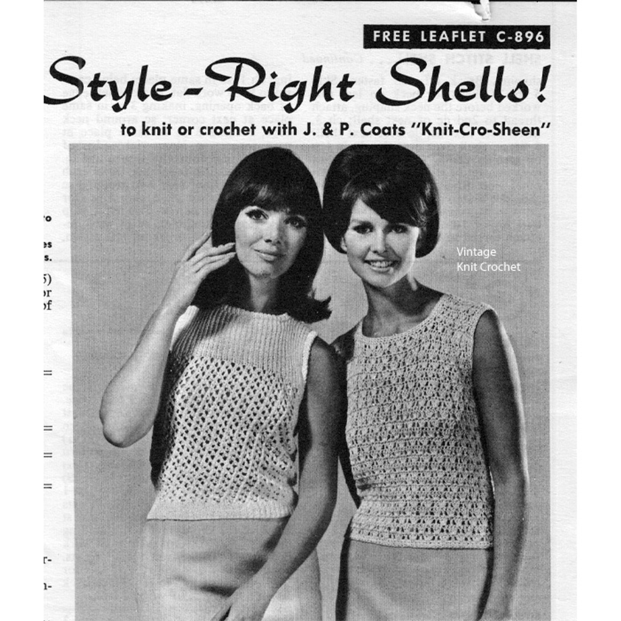 Sleeveless Top Knitted and Crocheted