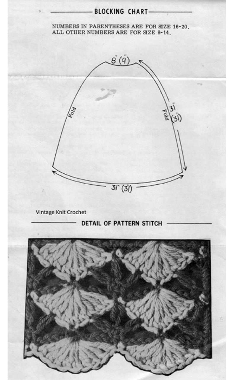 Mail Order Crochet Cape in Shell Stitch