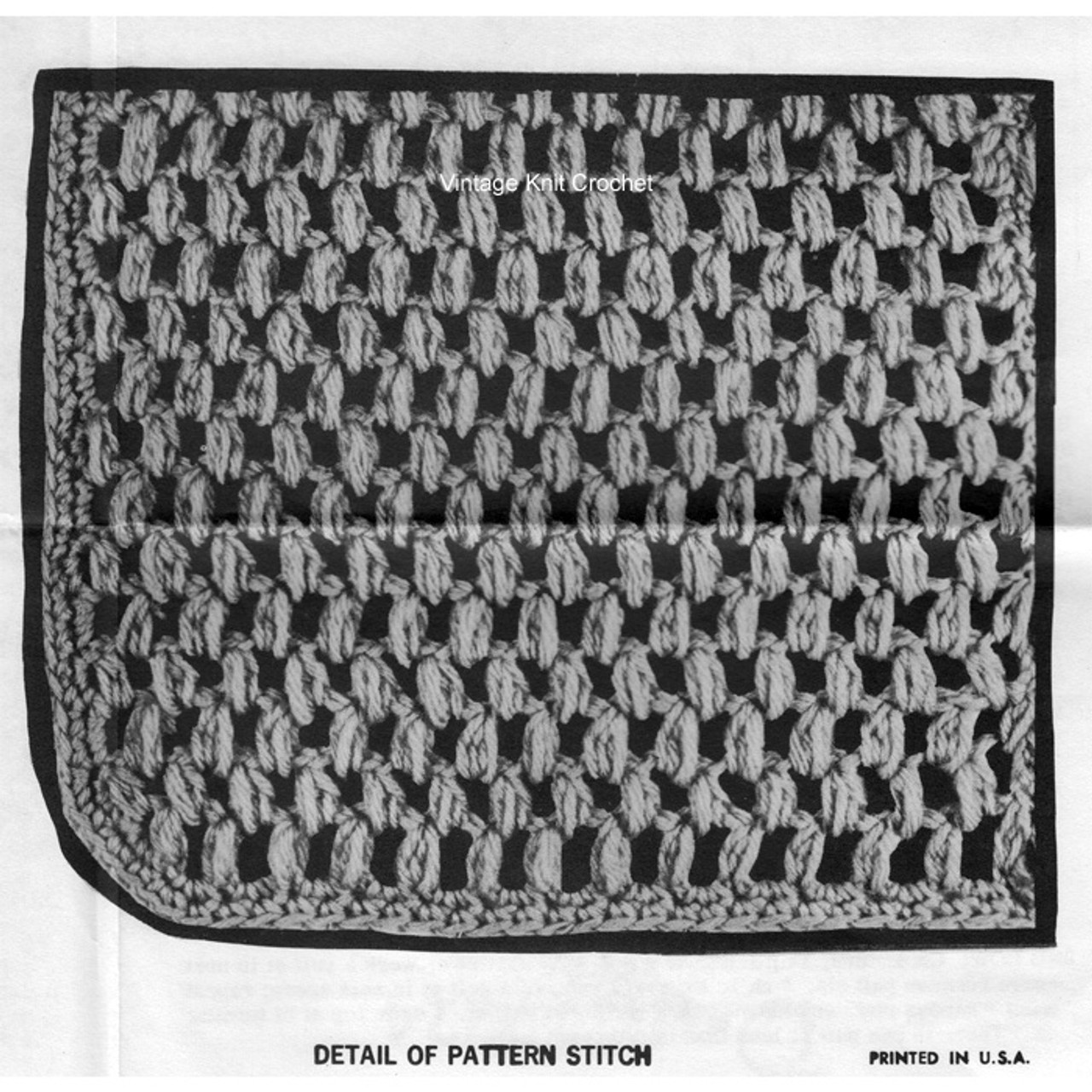 Crochet Puff Stitch Illustration for Vest