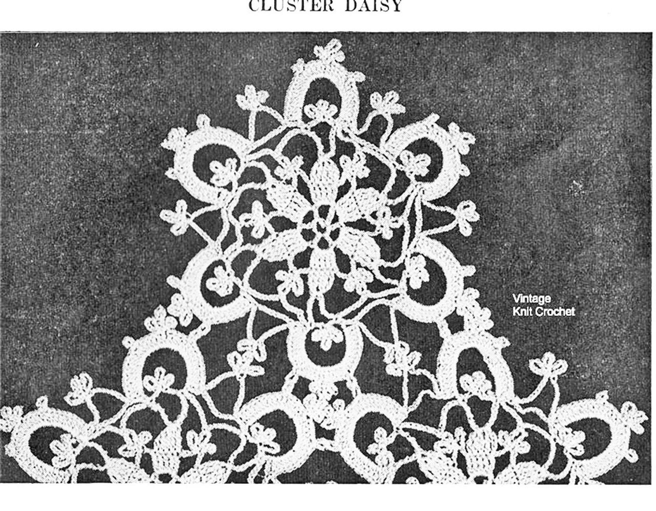 Crochet Cluster Stitch Medallion Pattern Illustration