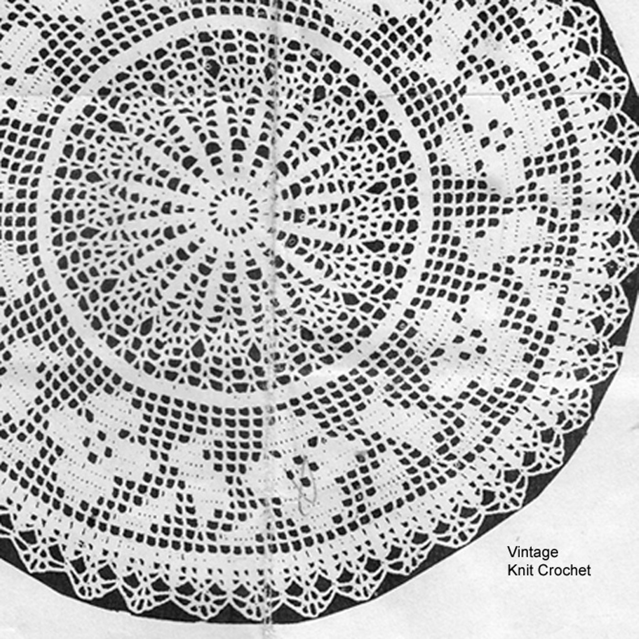 Filet Crocheted Wild Rose Doily Pattern, Mail Order 1258