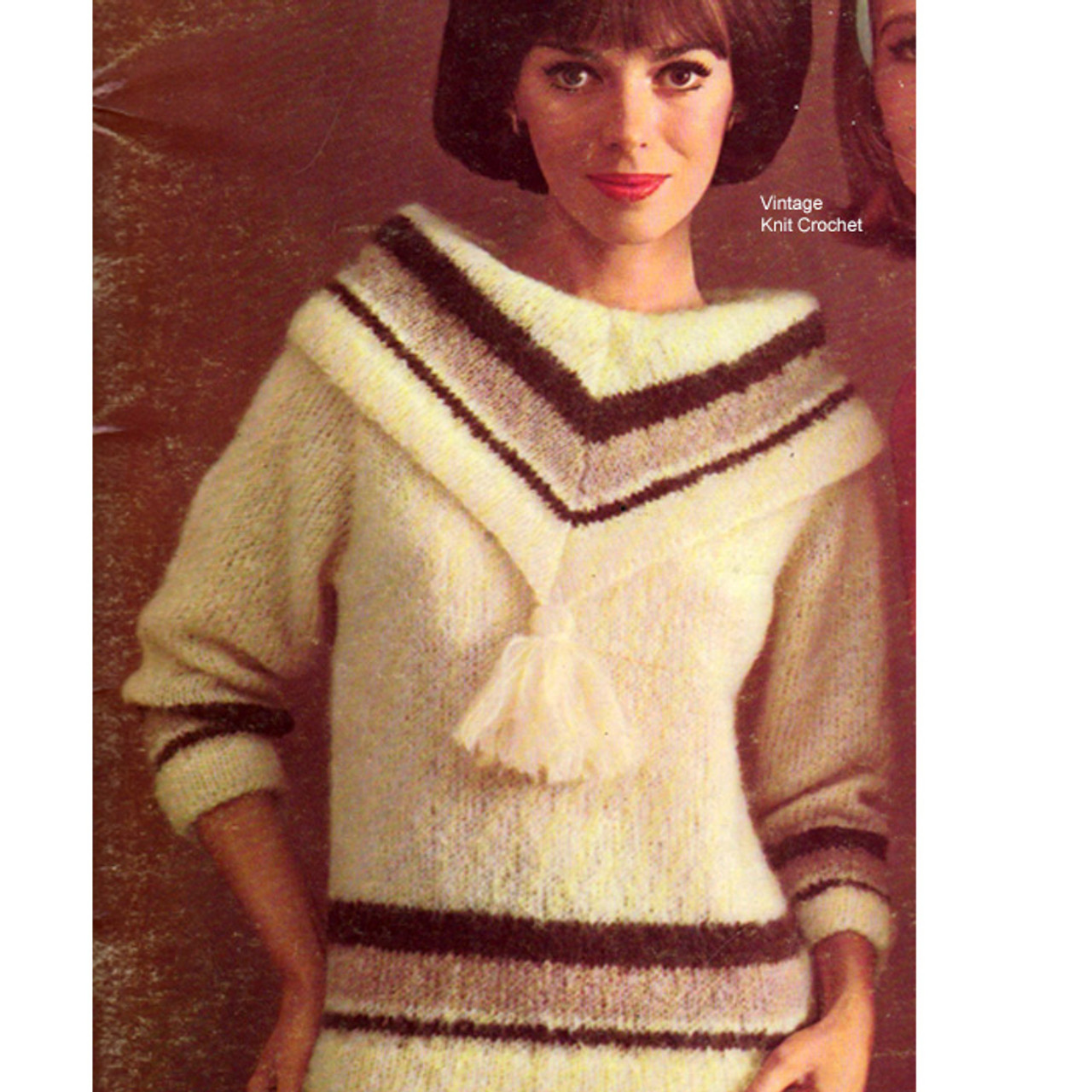 VINTAGE ART PATTERN Mohair like Knit | yaqob-group.com