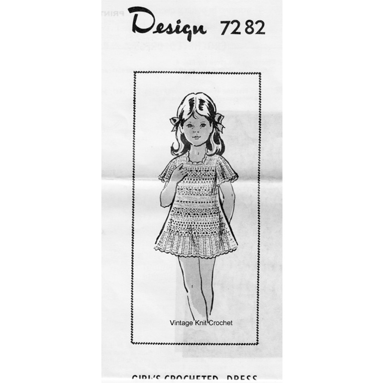 Alice Brooks 7282 Girls Crochet Dress Pattern 