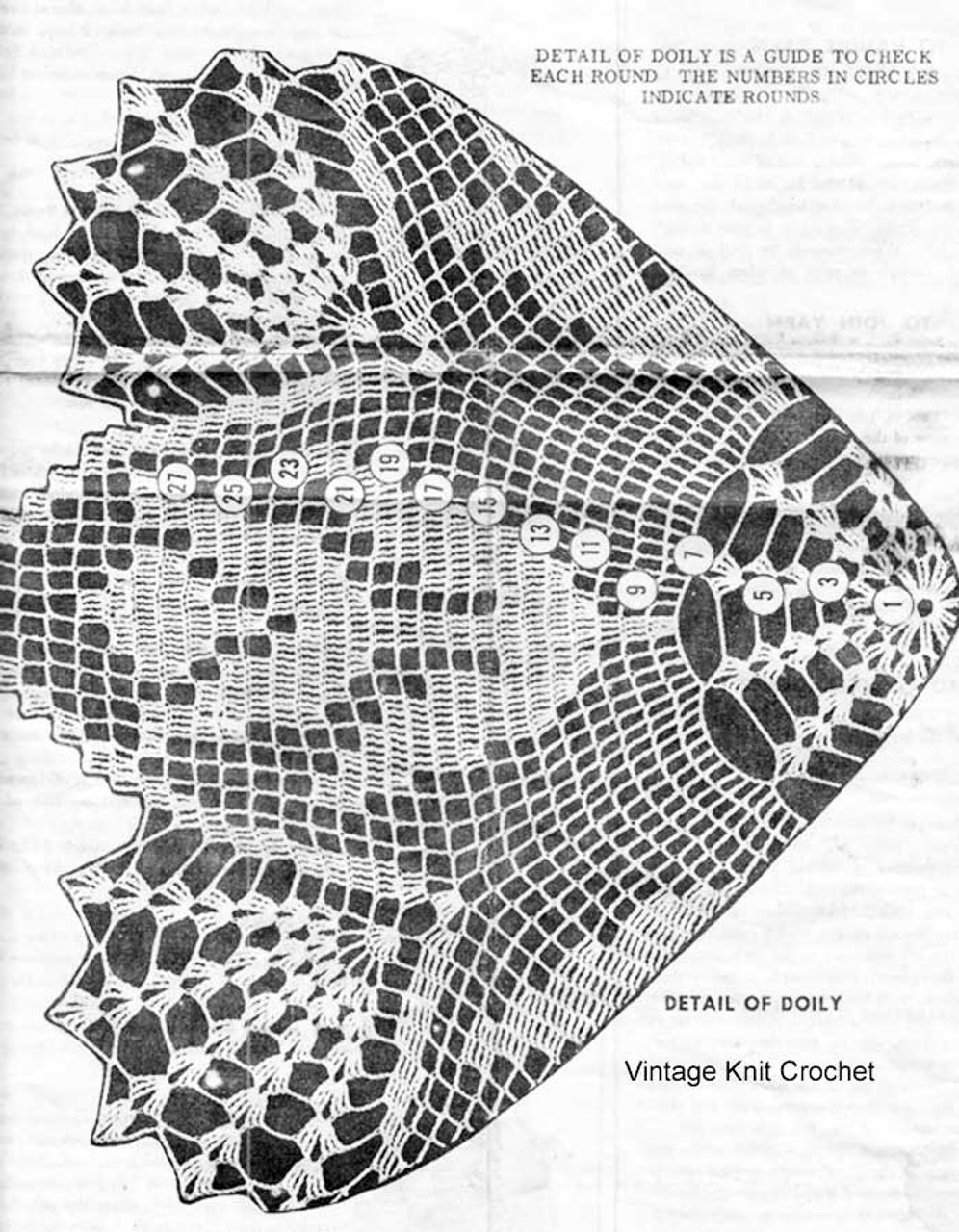 Tulip Crochet Doily Pattern Stitch Illustration, Laura Wheeler 506