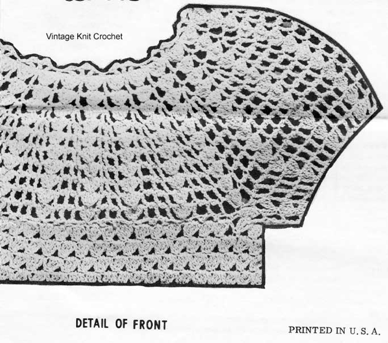 Crochet Blouse Pattern Stitch Illustration for Design 7586