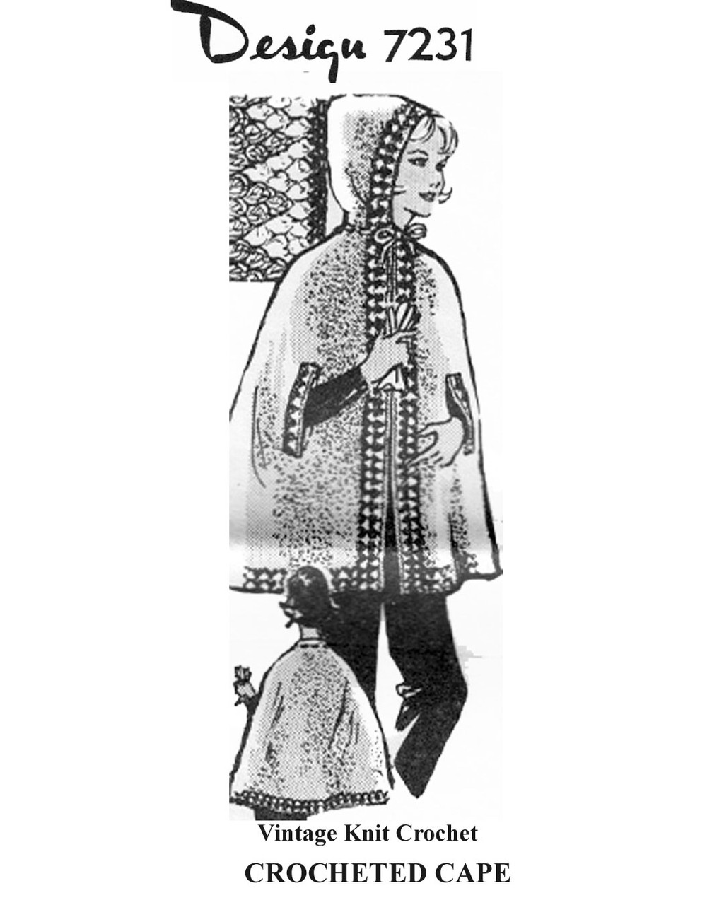 Mail Order Crochet Cape Pattern Design 7231