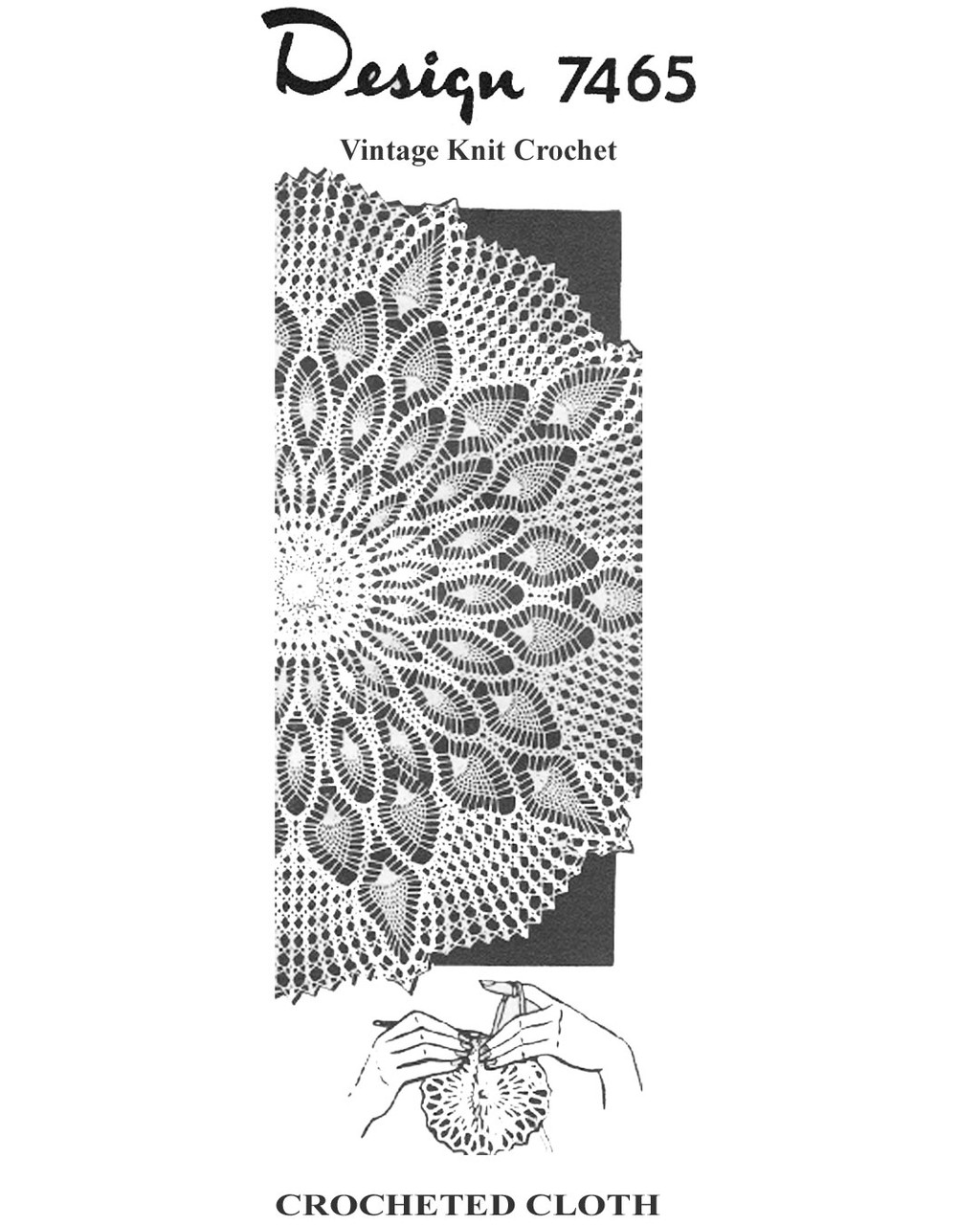 Pineapple Crochet Round Tablecloth Pattern Design 7465