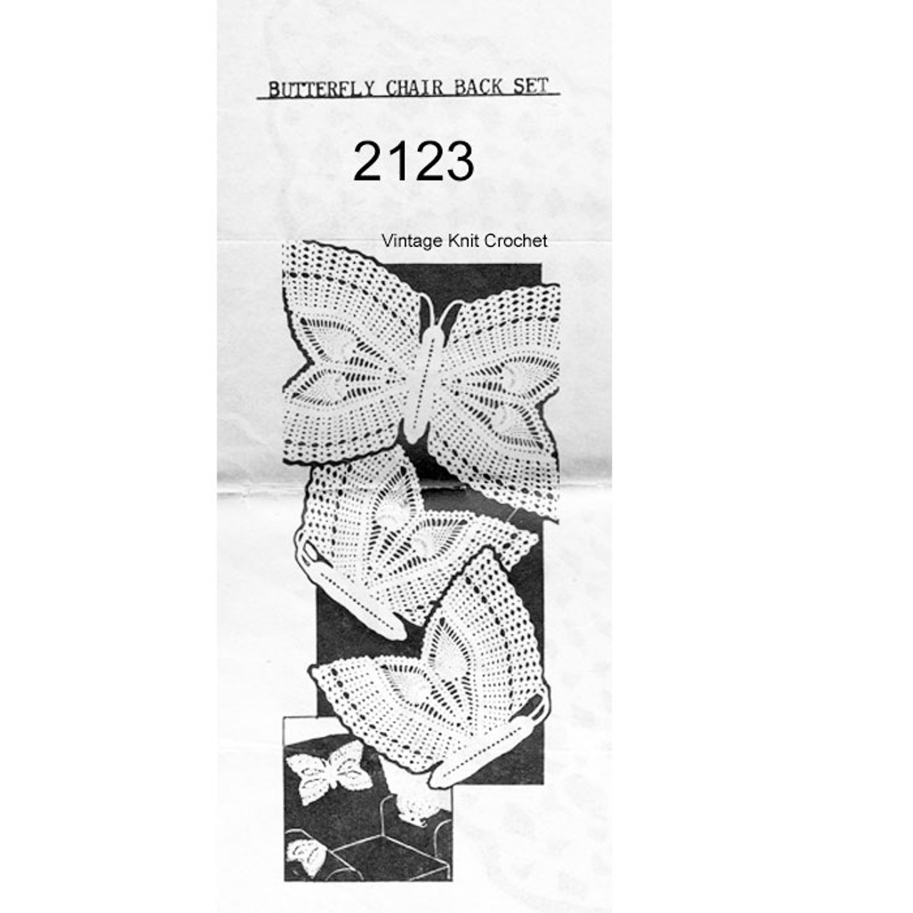 Butterfly Chair Doily Crochet Pattern No 2123