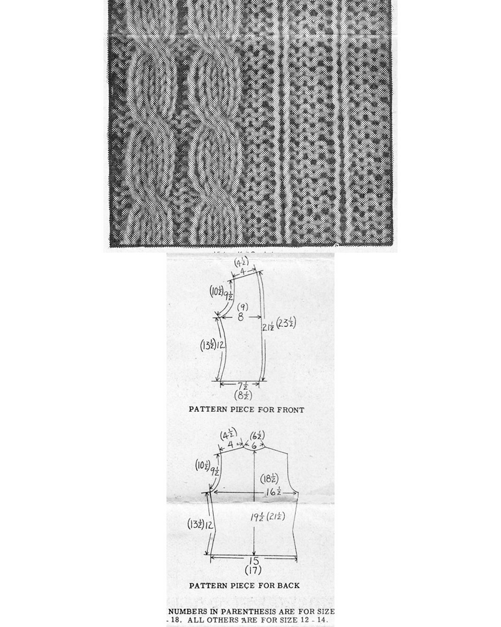 Knitted Cables Pattern Illustration