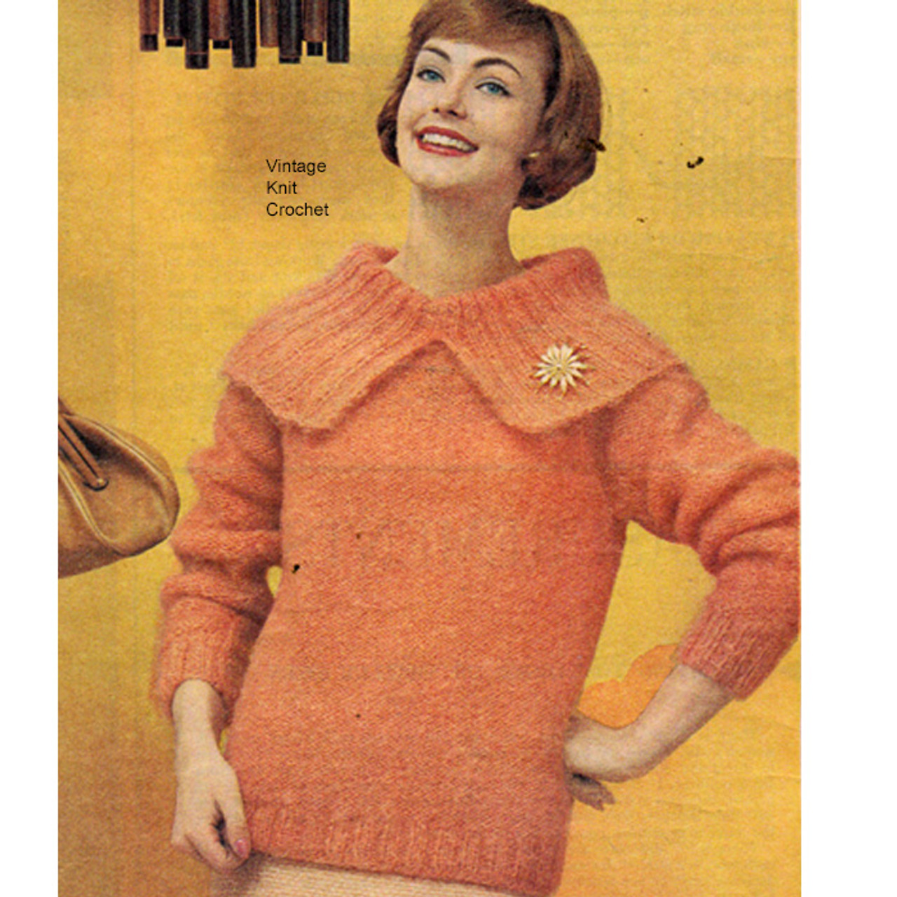 Big Collar Knitted Pullover Pattern