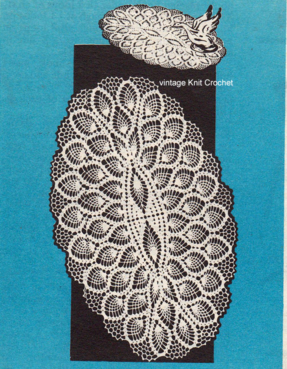 Mail Order 7336, Crochet Oval Pineapple Doily Pattern