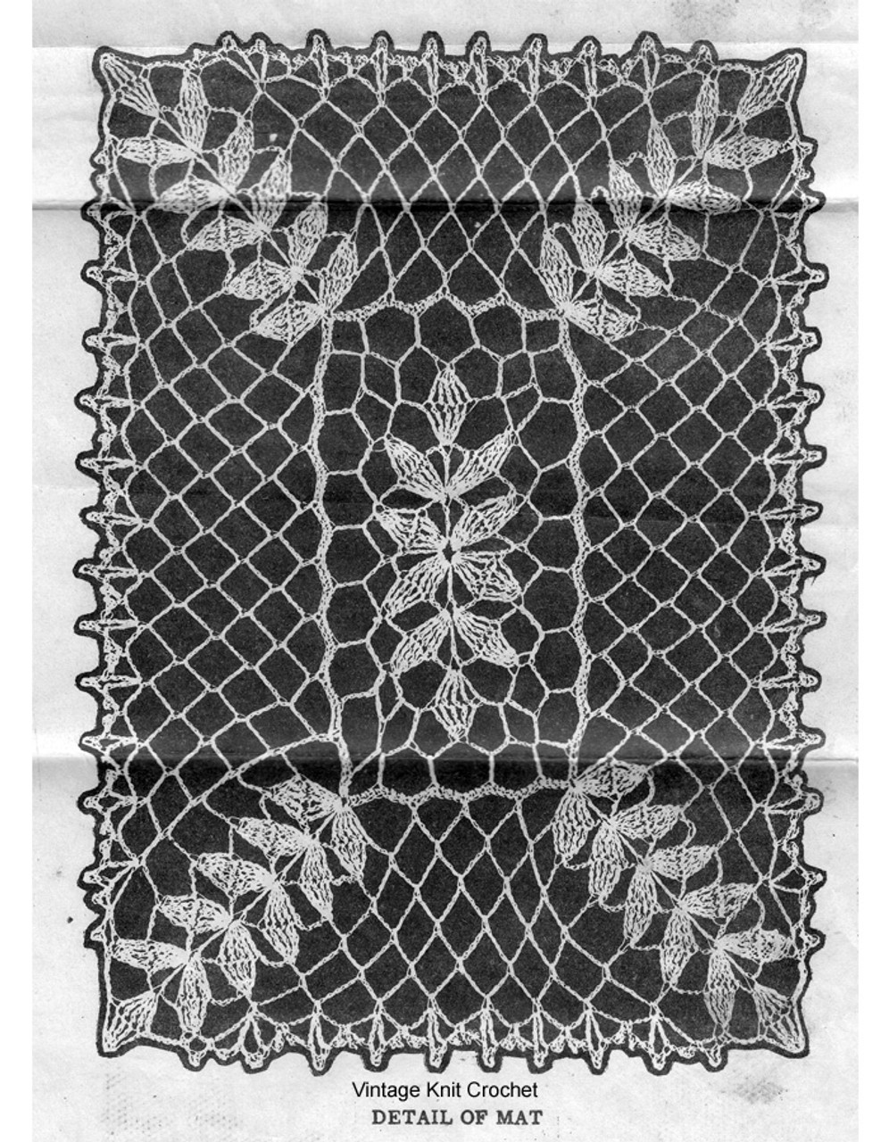 Petal Stitch Runner Crochet Pattern Illustration