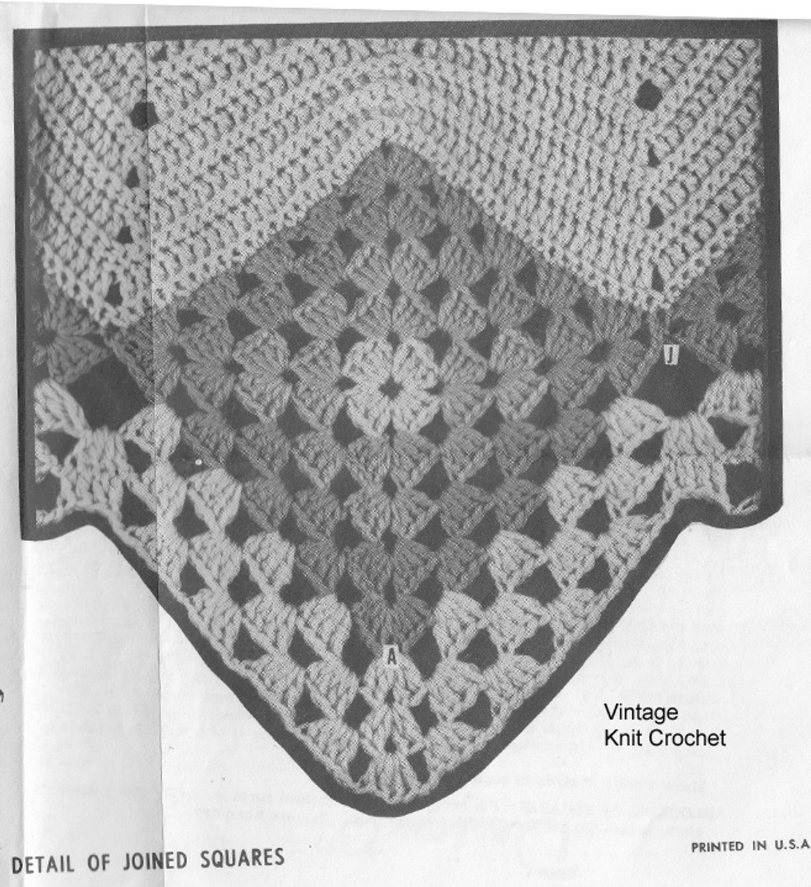 Crochet Poncho Pattern Stitch Illustration
