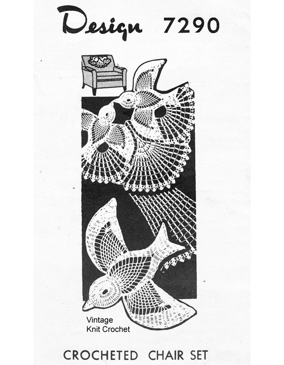 Love Birds Crochet Pattern, Mail order 7290
