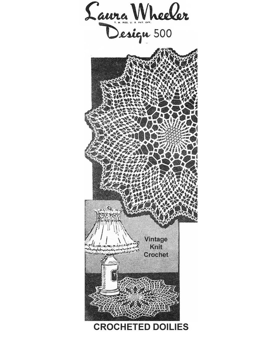 Vintage Crochet Spiderweb Doilies Pattern Design 500