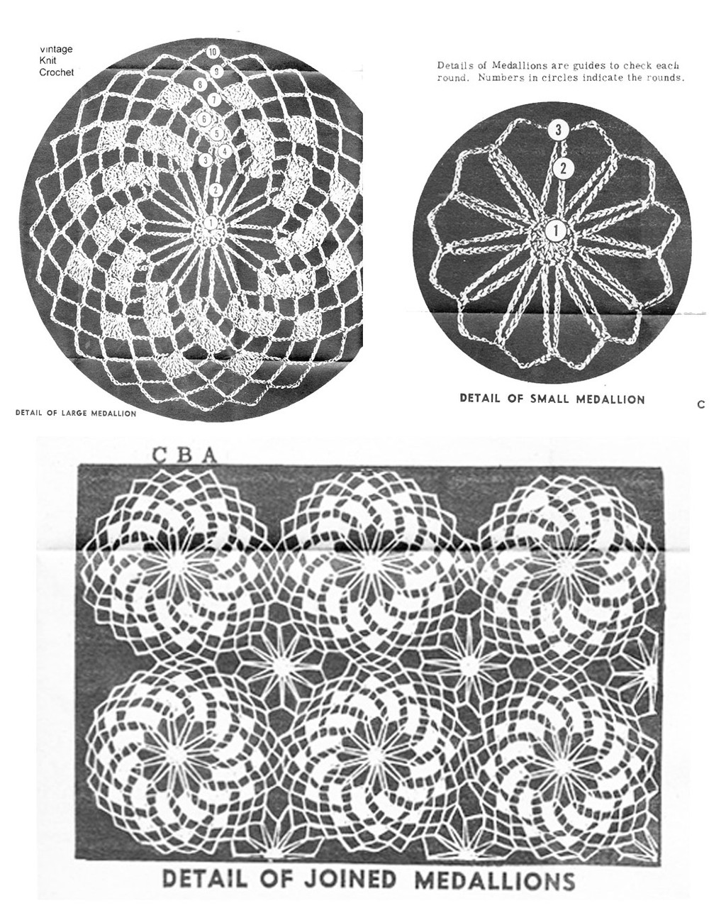 Large Small Motif Crochet Pattern Illustration for Design 820