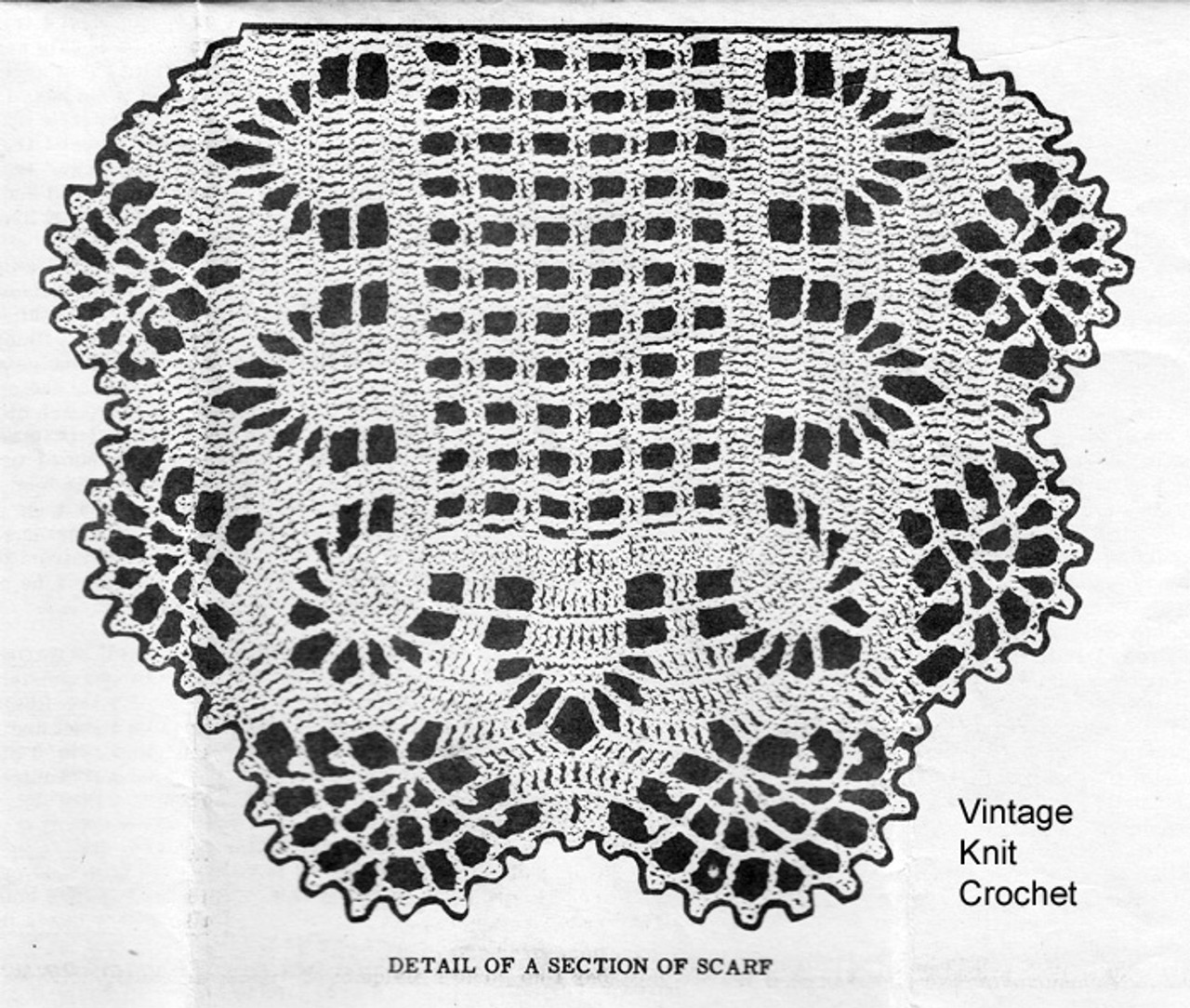 Pineapple Mat Crochet Pattern Illustration, Design 913