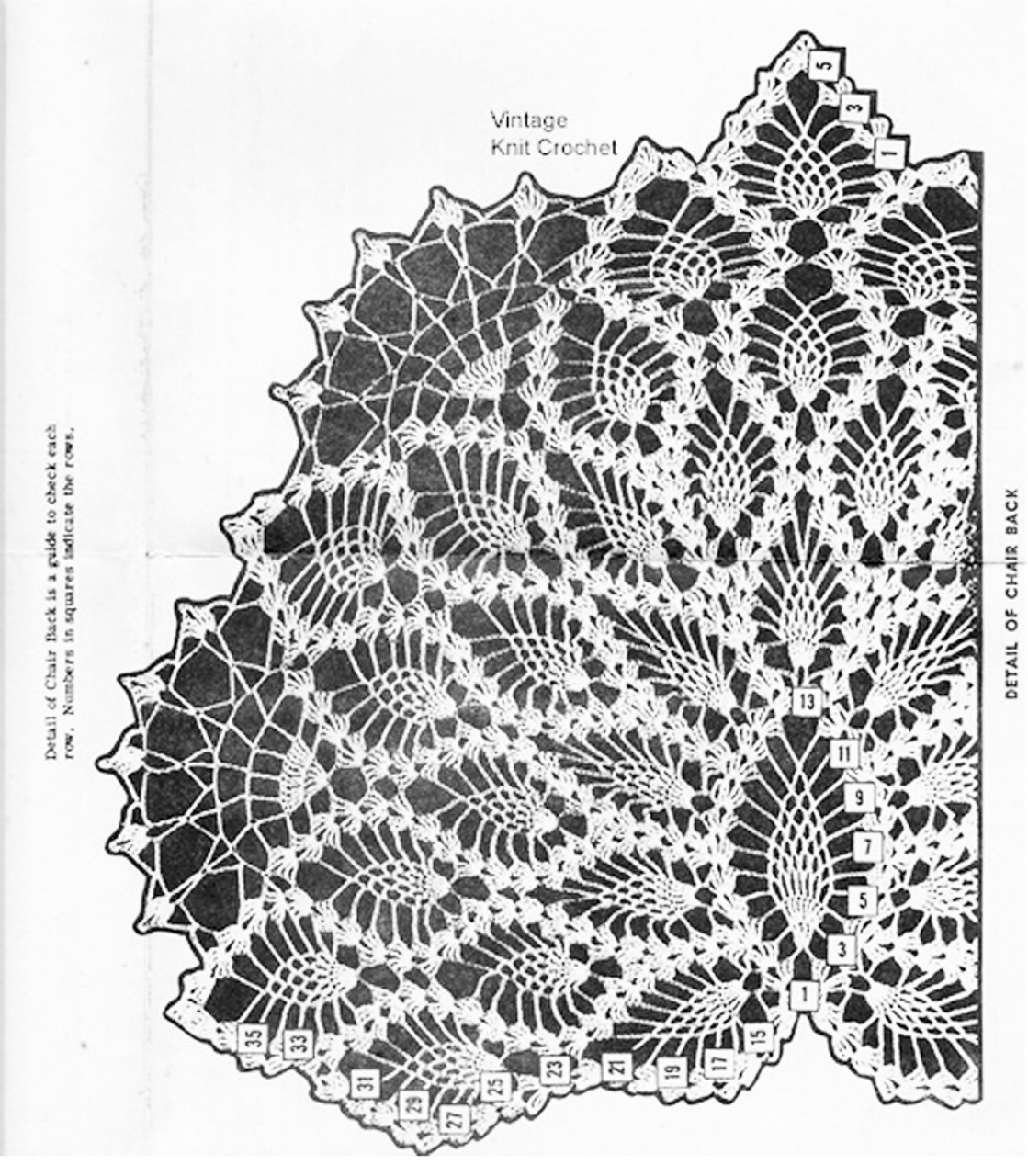 Pineapple Chair Back Pattern Illustration for Mail Order 3086