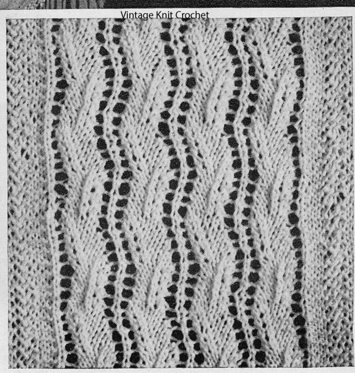 Lace bedspread knitting pattern illustration