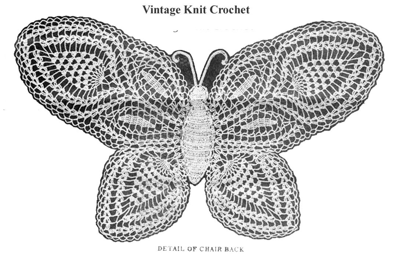 Crochet Pineapple Butterfly Pattern Illustration