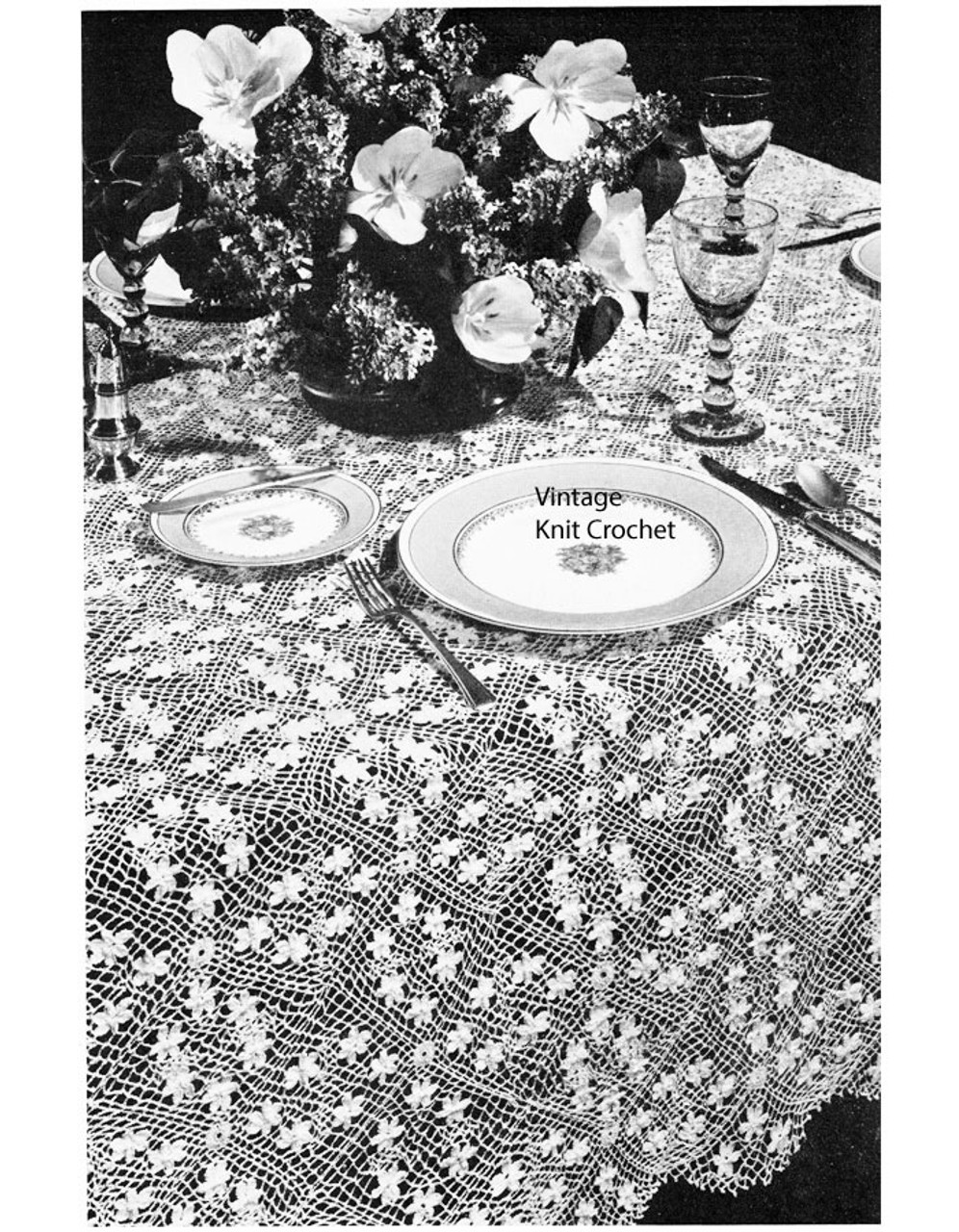 Vintage Irish Crochet Lace Tablecloth Pattern No 4-79