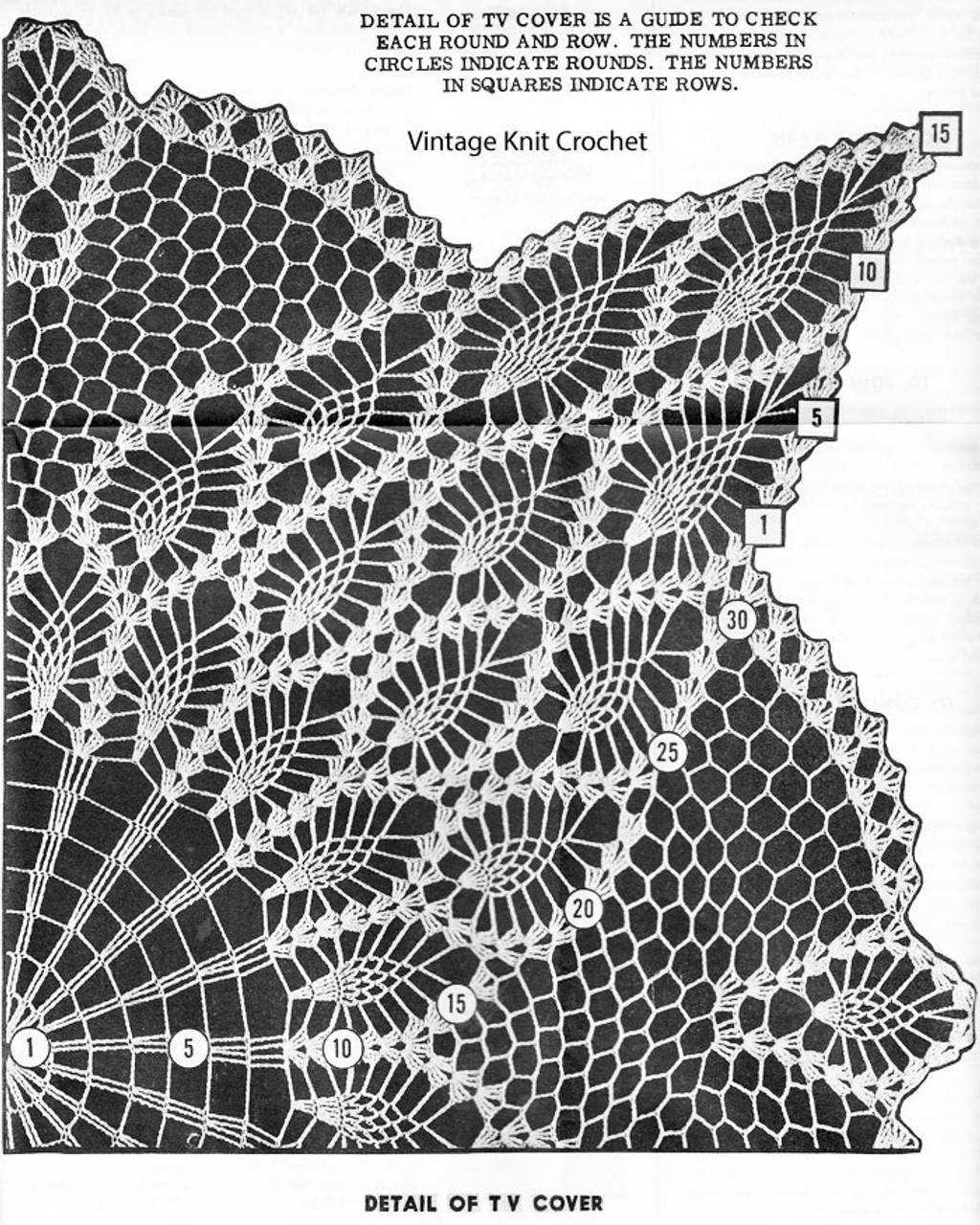 Pineapple Doily Pattern Stitch Illustration, Design 829