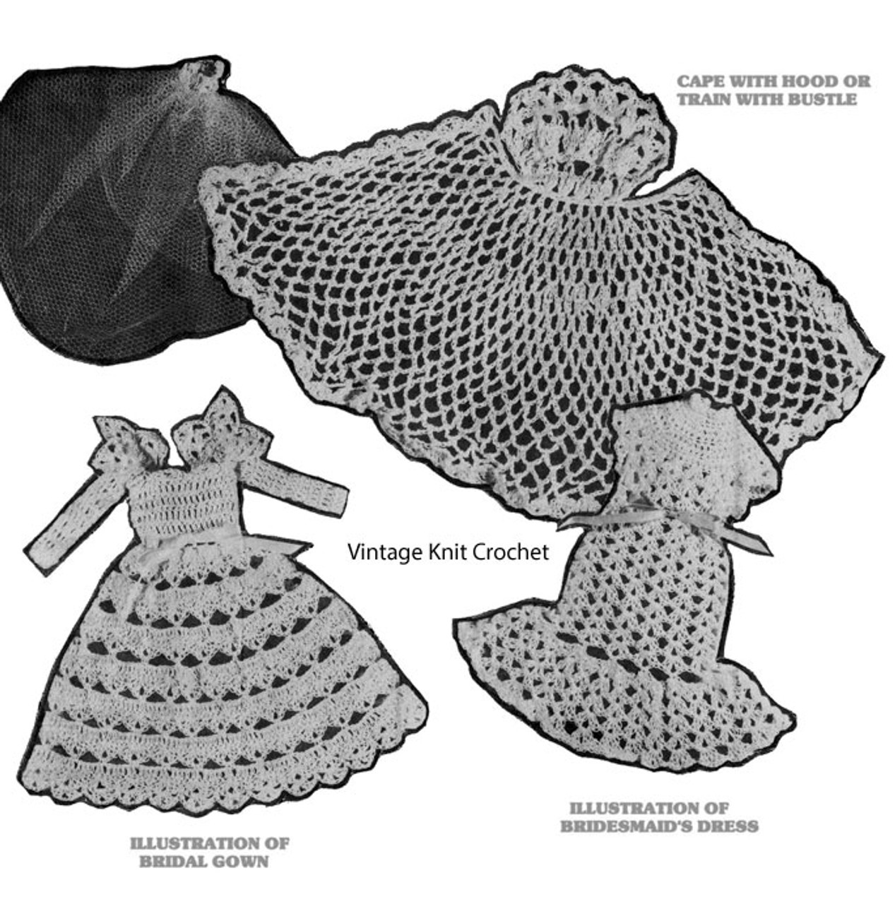 Crochet Barbie Doll Dress Pattern, Design 7414 crochet-barbie-doll-dress-pattern-design-7414