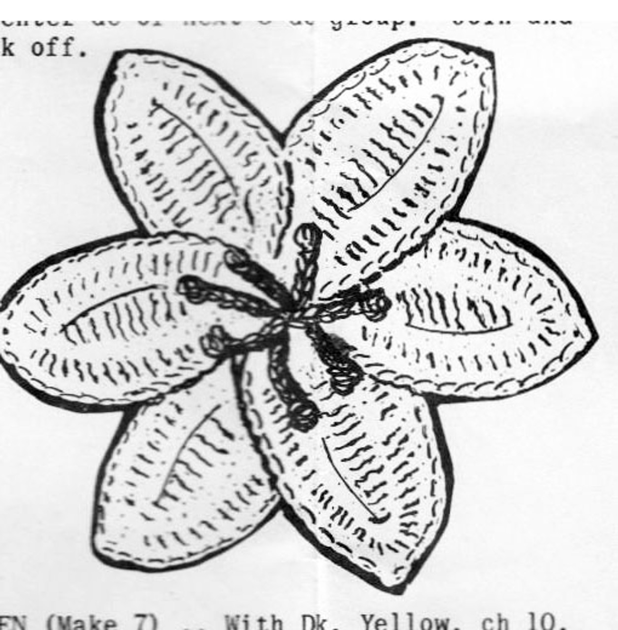 Crochet Water Lily Motif for Anne Cabot 2134