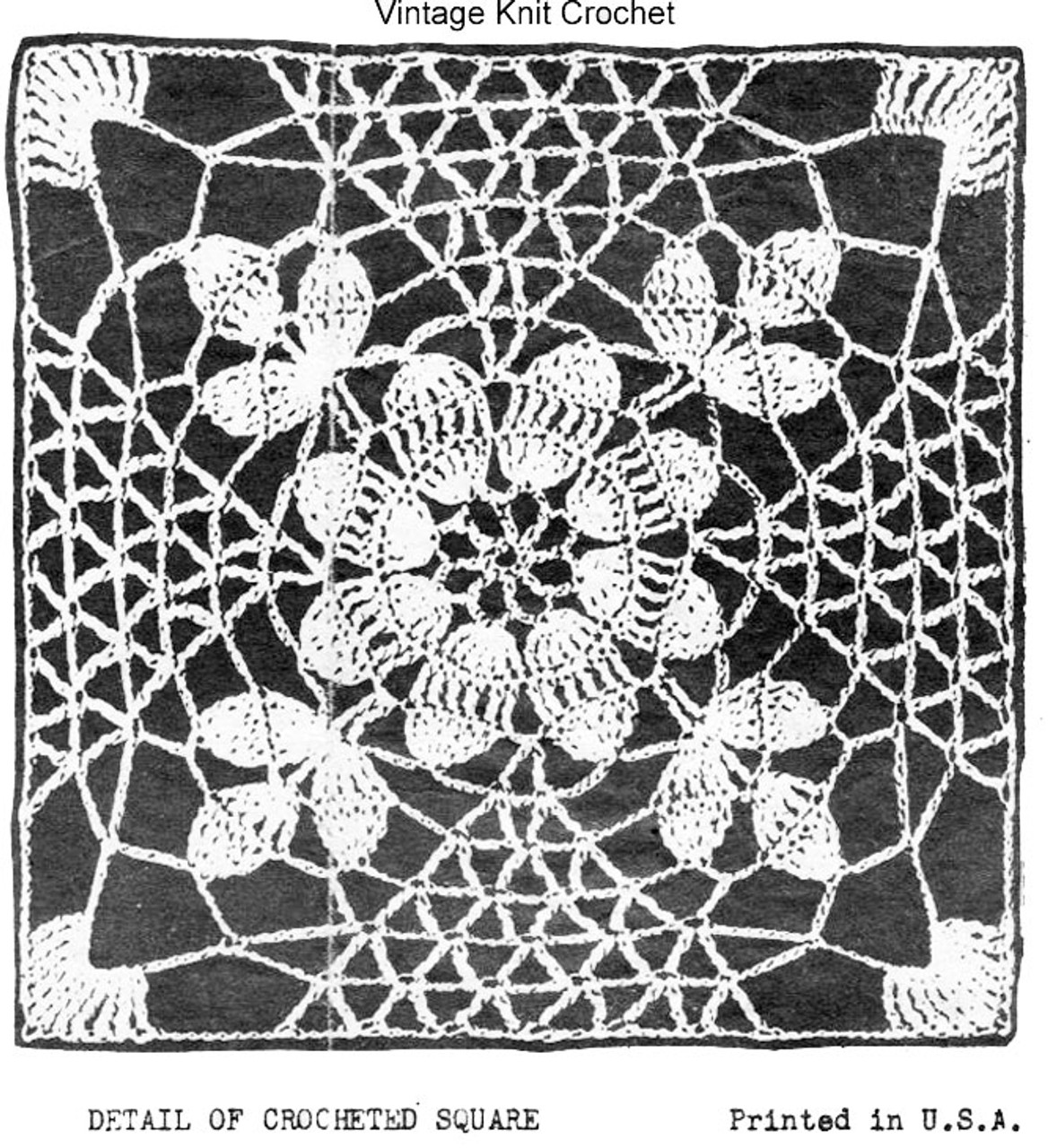 Vintage Flower Tablecloth Square Pattern Design 2422