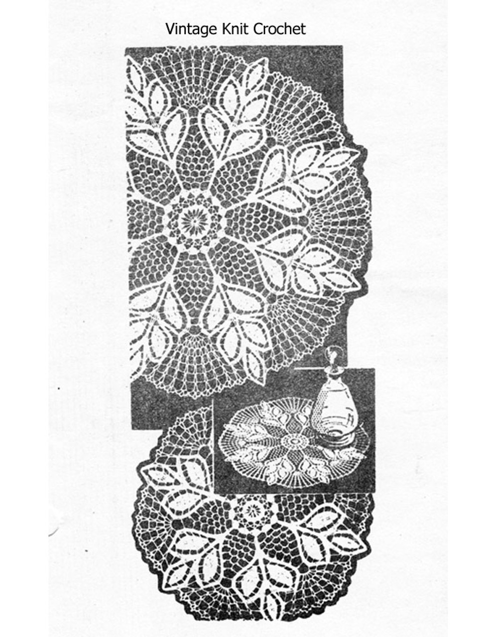 Vintage Crochet Fern Doily Pattern, Alice Brooks 7114