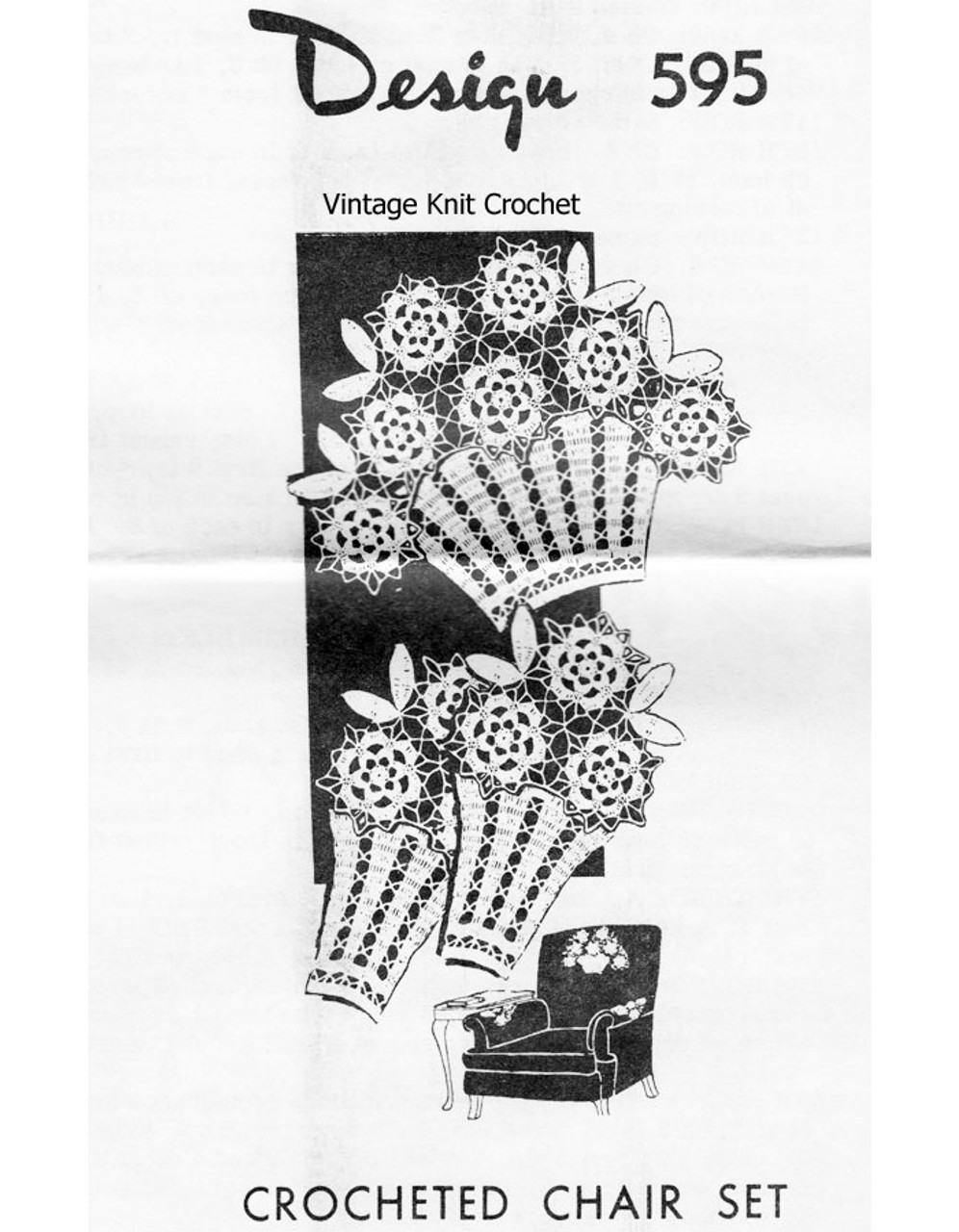 Flower Medallion Scarf Basket Pattern, Laura Wheeler 595