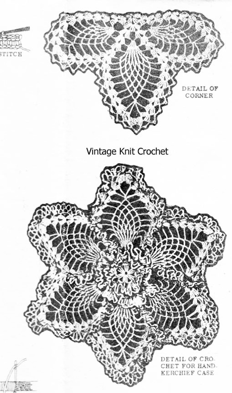 Crochet Pincushion Pattern Stitch Illustration