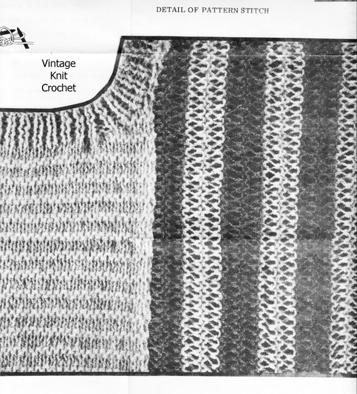 Knitted Pullover Pattern Stitch Illustration, Laura Wheeler 920