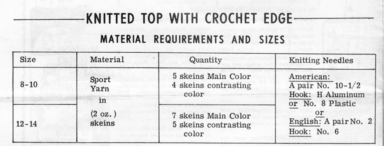 Ladies Top Knit or Crochet Design 636