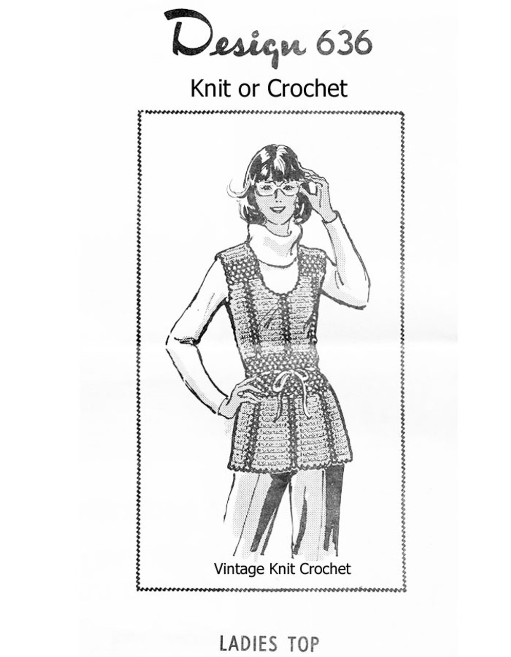 Crochet Scoop Neck Top Pattern Design 636
