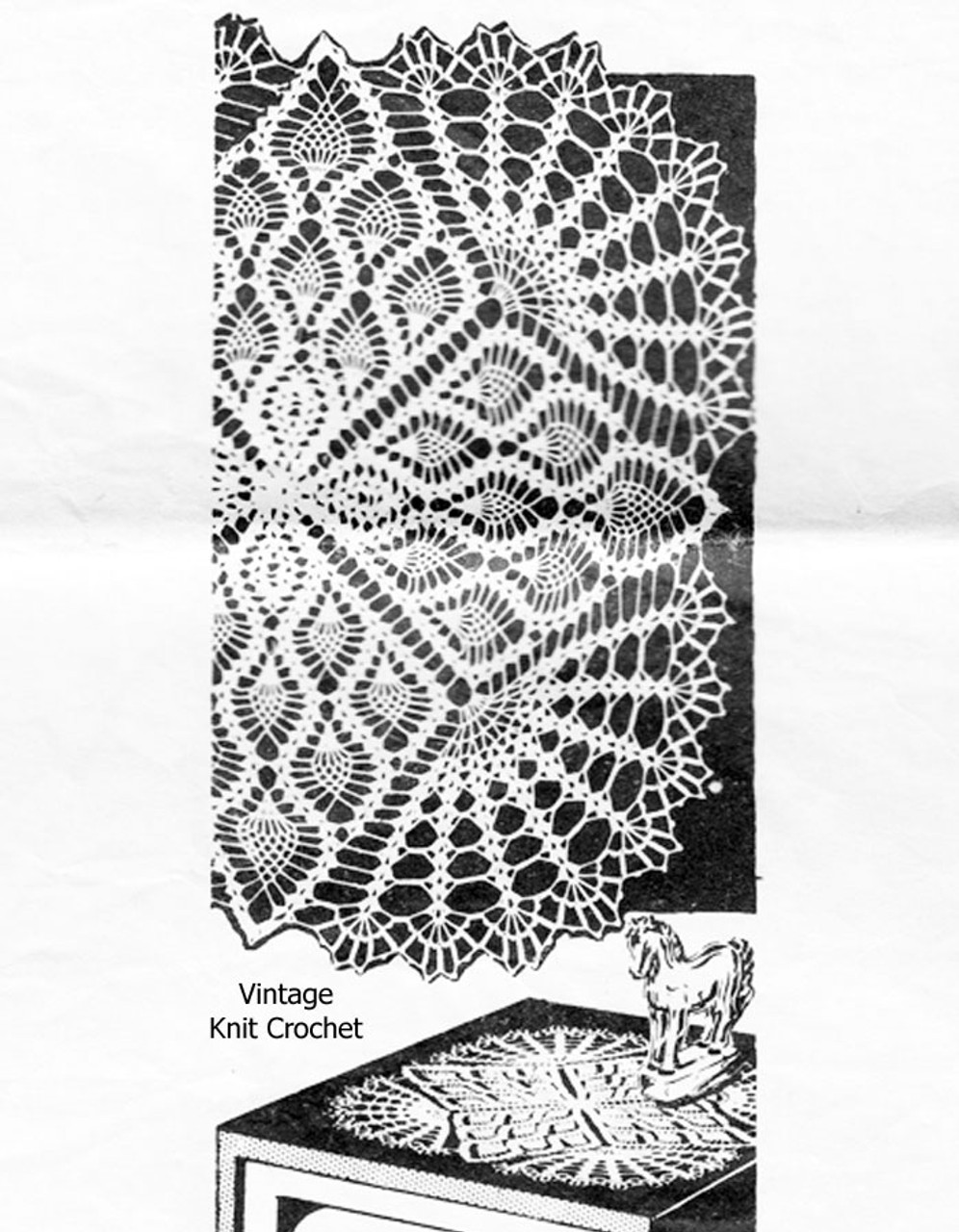 Mail Order Crochet Pineapple Centerpiece Doily Pattern, Laura Wheeler 530