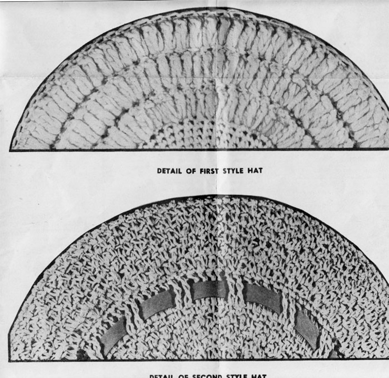 Crochet Sailor Hat Pattern Detail, Alice Brooks 7396