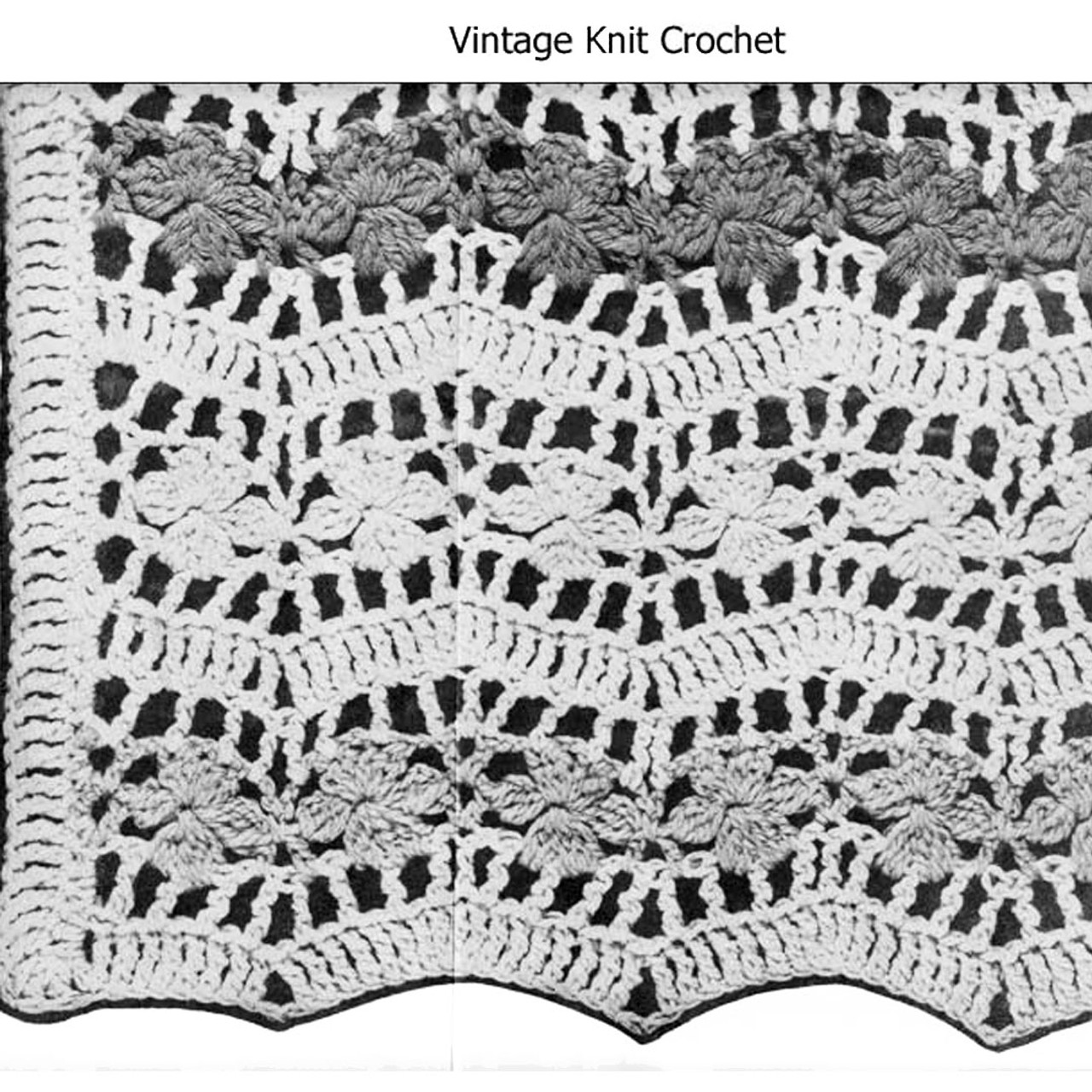 Crochet Throw Pattern Illustration