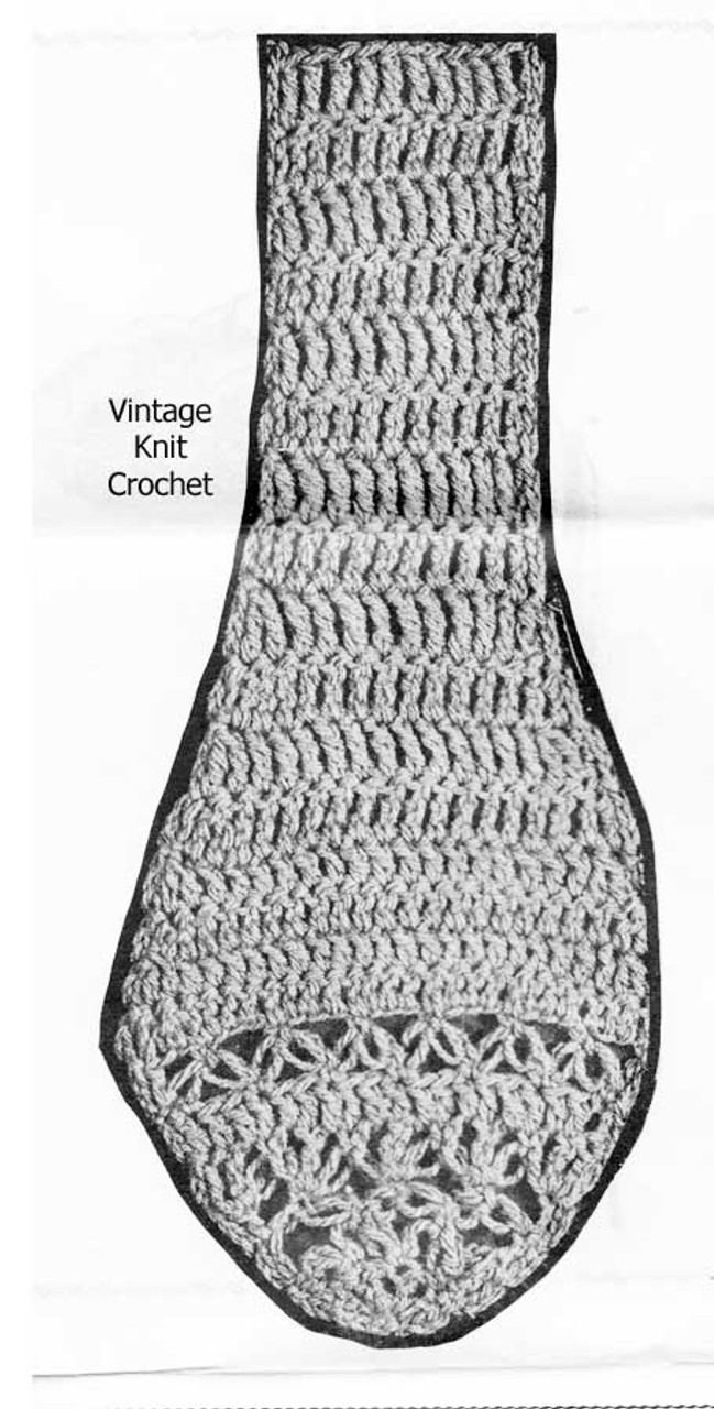 Crochet Double Knot Tie Pattern Stitch Illustration, Alice Brooks 7562