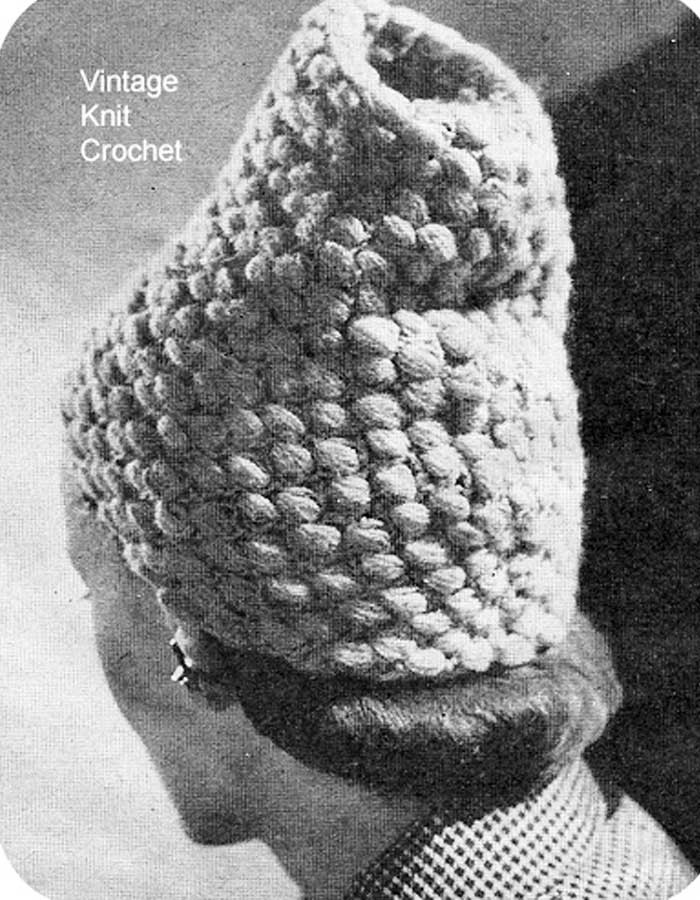 Vintage Crochet Toque Hat Pattern, 1940s