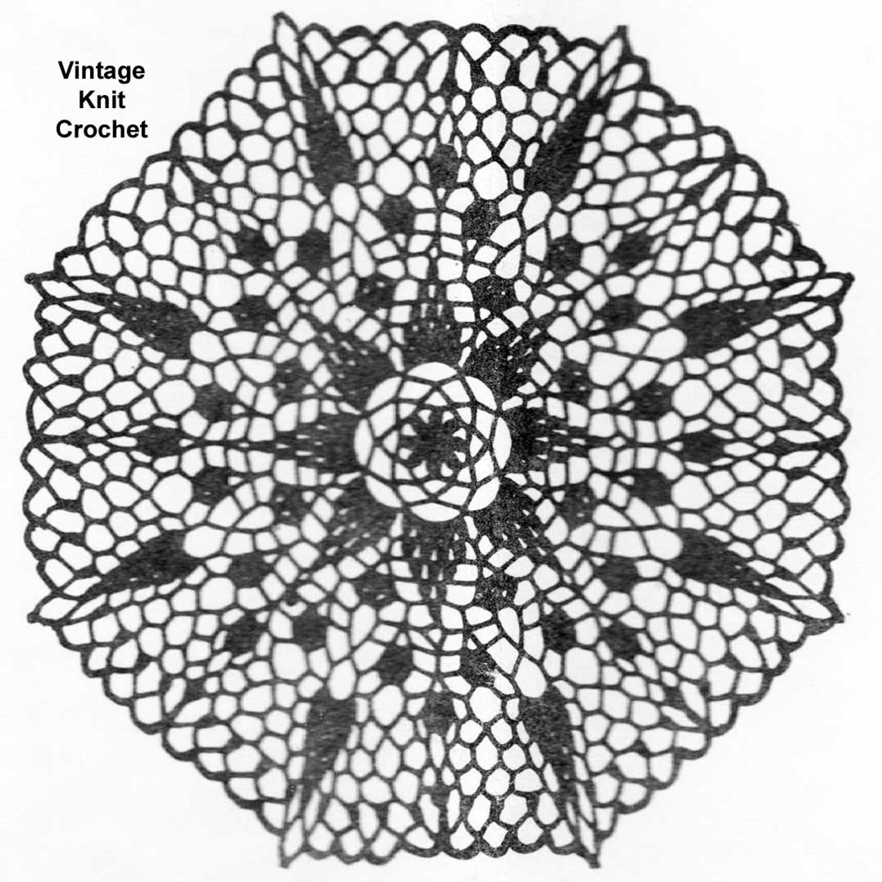 Vintage Starburst Crochet Doily Pattern, Anne Cabot 5861
