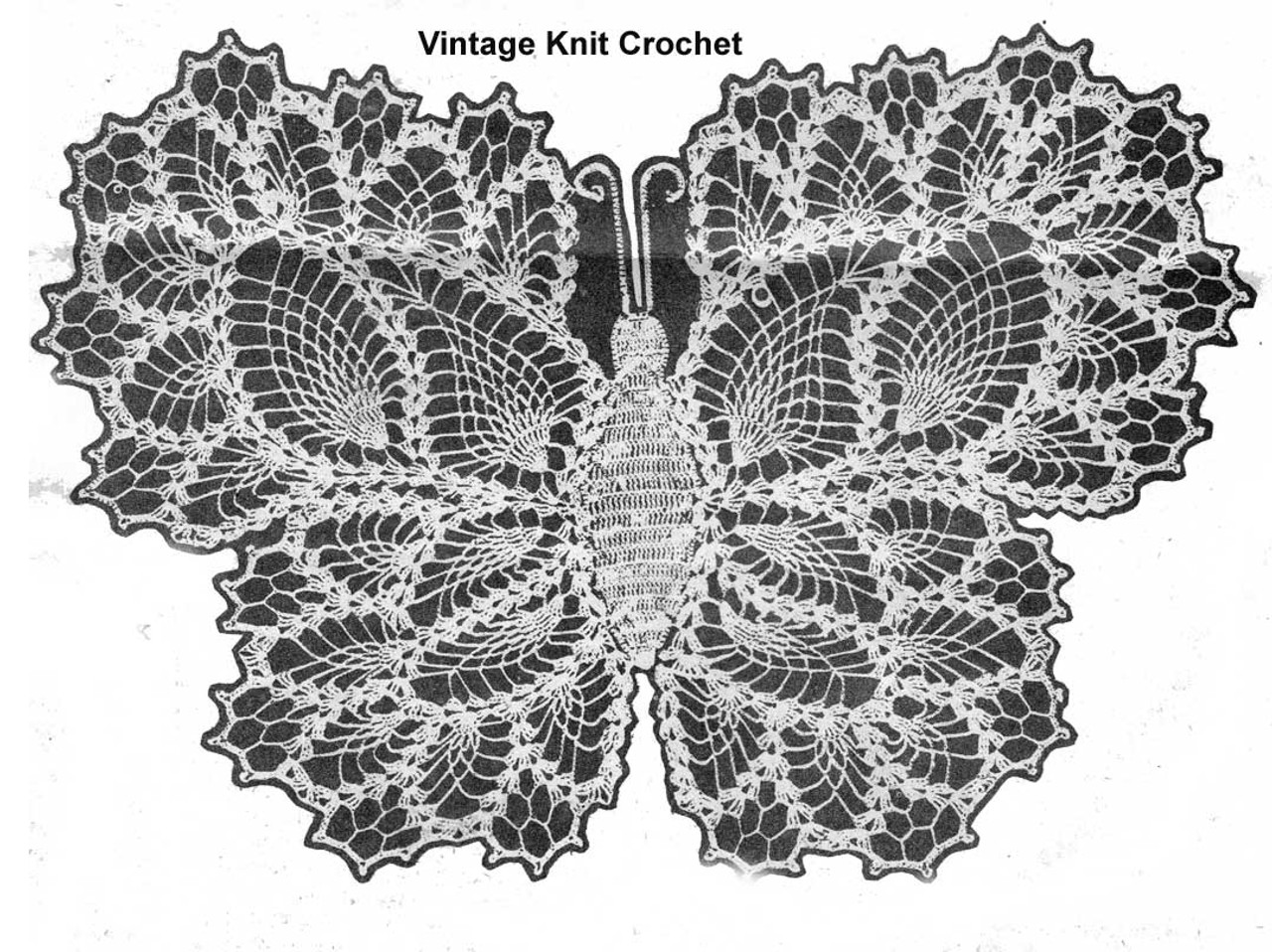 Butterfly Doily Crochet Pattern Illustration for Design 7316