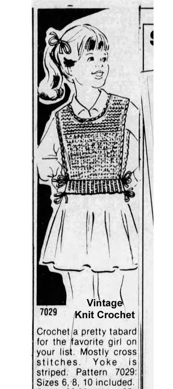 Alice Brooks 7029 Crocheted Tabard Vest Newspaper Advertisement