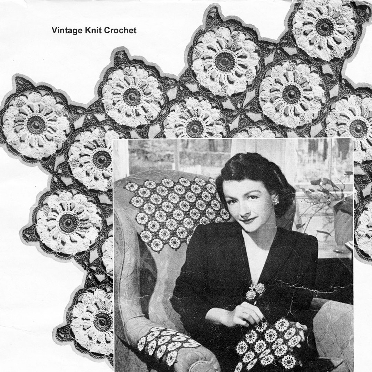 Vintage Crochet Medallion Pattern 